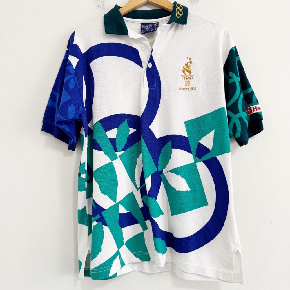 Vintage 1996 Atlanta Olympics Event Polo Medium